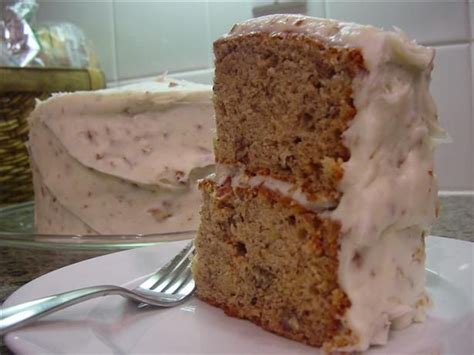 Add sugar gradually, beating until light and fluffy after each addition. Banana Nut Cake With Cream Cheese Frosting (Paula Deen ...