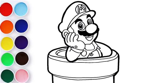 Como Dibujar Y Colorear A Super Mario Bros Paso A Paso Dibujos Para