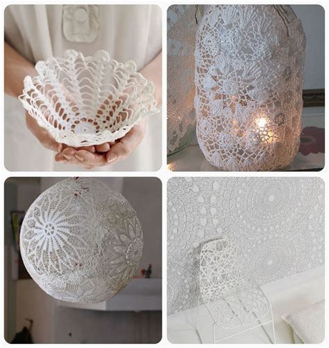 Doily Crafts And Diy Roundup Vintage Crafts Burlap And Craft