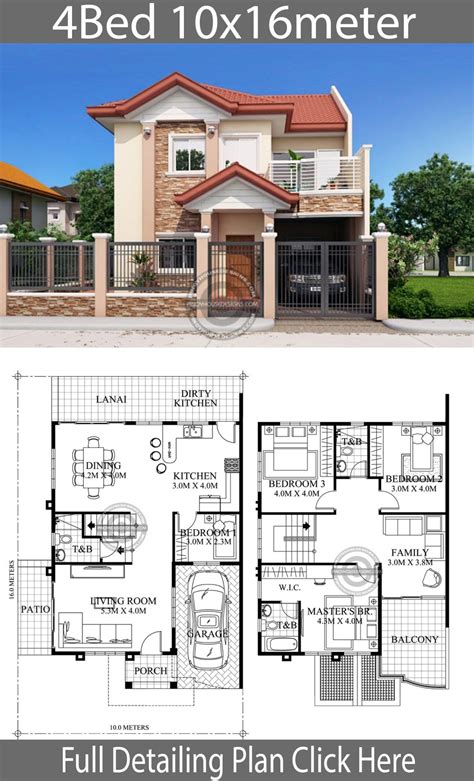 Storey House Designs Floor Plans Philippines Exterior Home Colour