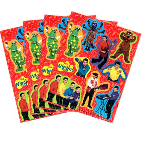 Wiggles Red Stickers 4 Sheets