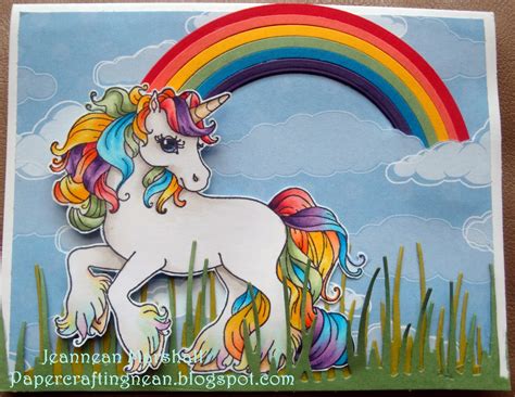Paper Crafting Nean Unicorns And Rainbows