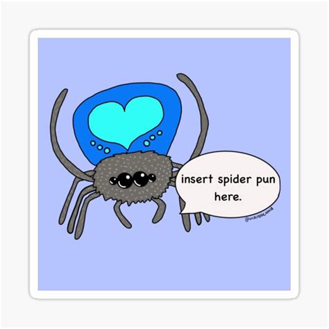 positivity peacock spider spider puns sticker for sale by stickittoworld redbubble