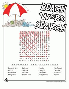 This is a blank word search for students to fill out; Summer Word Searches and Summer Word Puzzles | Woo! Jr ...