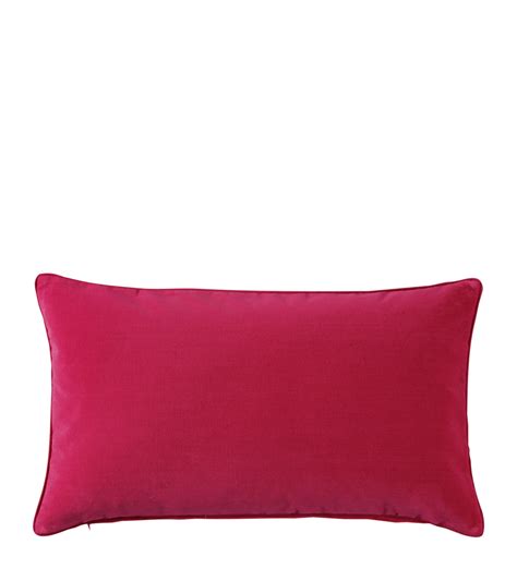 Plain Velvet Cushion Cover 60x35cm Hot Pink Oka Us Pink Velvet