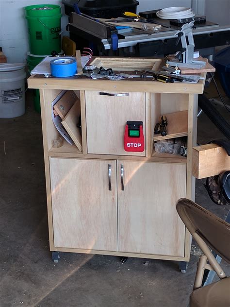 One of the last steps of the woodworking project is to take care of the finishing touches. Router Cabinet by sparticvs | SimpleCove
