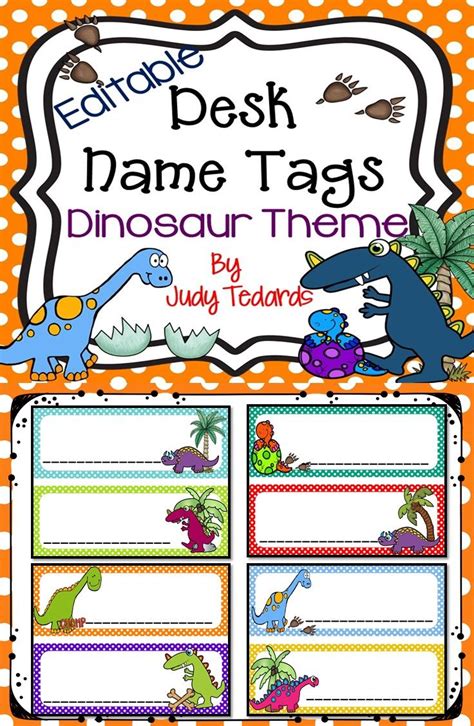 These Cute Dinosaur Desk Name Tags Are Perfect For Your Classroom Desks