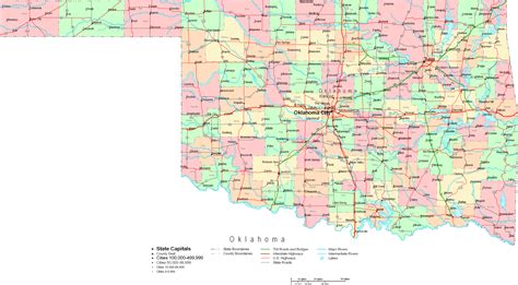 Printable Oklahoma Map