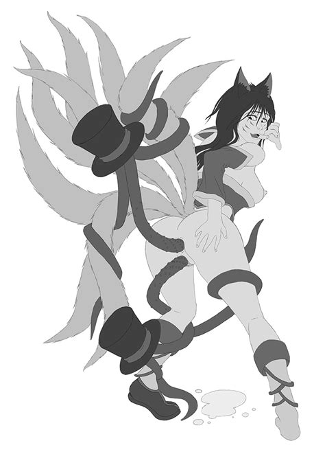 Lineart Ahri And Veigars Wonder Hat 35 By Demimond23 Hentai Foundry