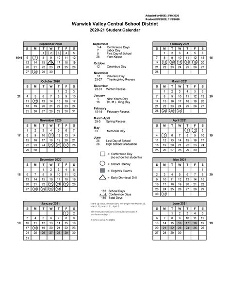 Warwick Valley Central School District Calendar 2022 And 2023