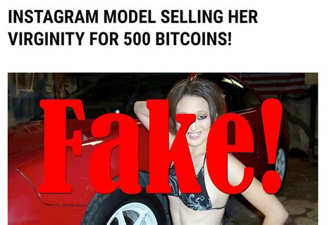 Fake News Instagram Model NOT Selling Her Virginity For Bitcoins Lead Stories