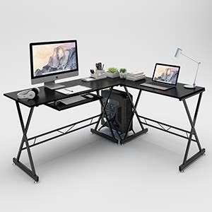 Amazon Com SLYPNOS L Shaped Corner Computer Desk PC Gaming Table