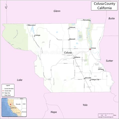 Colusa County Map California Cities In Colusa Country Places To
