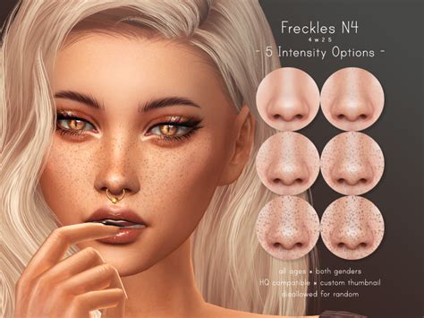 Freckles N4 4w25 On Patreon In 2020 The Sims 4 Skin Sims 4
