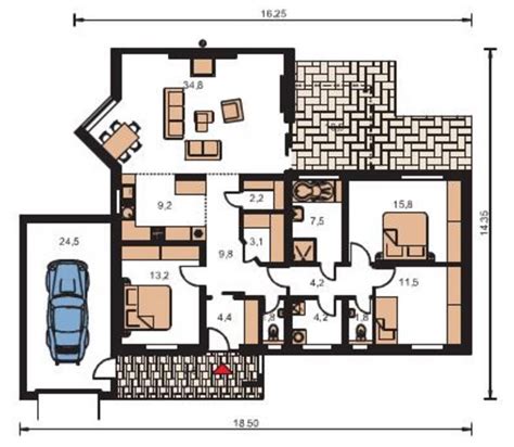 Plano De Casa De Metros Cuadrados Planos De Casas Gratis