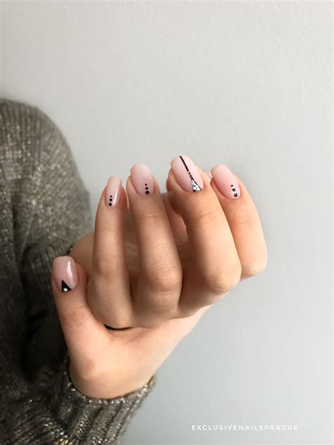 Manicure With Geometry Elements Best Acrylic Nails Mani Inspo Manicure