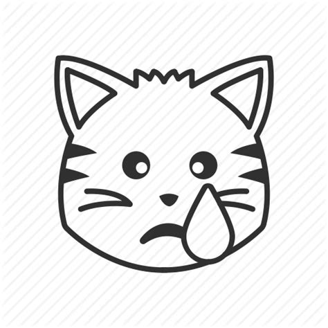 Cat Cat Face Crying Crying Cat Emoji Emoticon Sad Icon