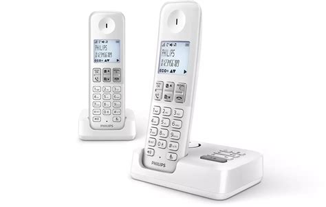 Cordless Phone With Answering Machine D2552w34 Philips
