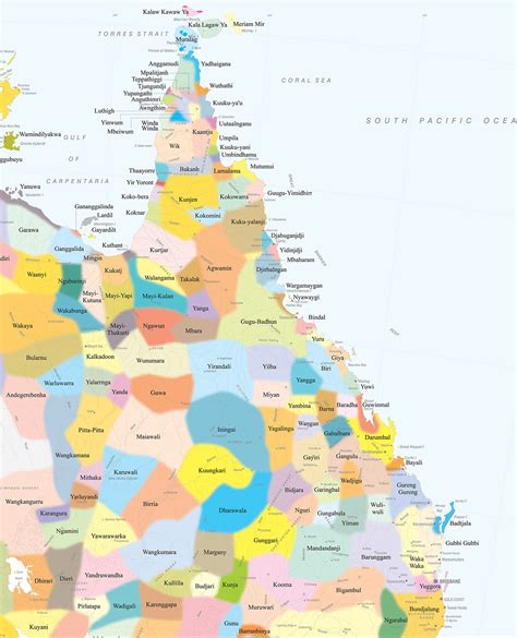 Qld Indigenous Map Outdoors Queensland