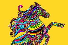 Dessin à imprimer mandala cheval. Coloriage Mandala à imprimer sur Hugolescargot.com