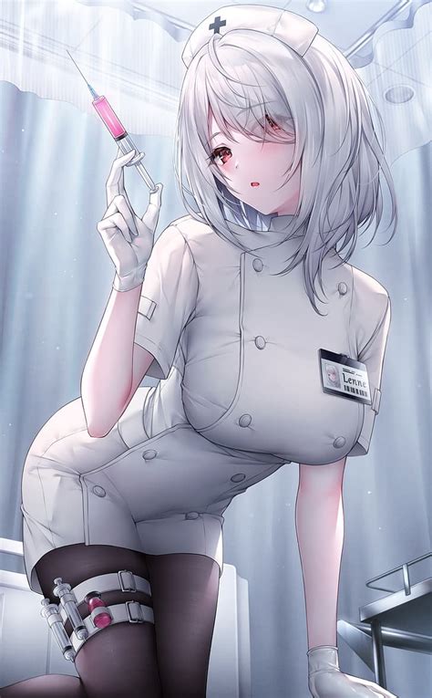 hd wallpaper anime anime girls original characters nurse outfit artwork wallpaper flare