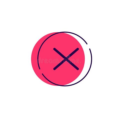 Cancel Logo Sign Metaphor Cross Icon Vector Stock Vector Illustration
