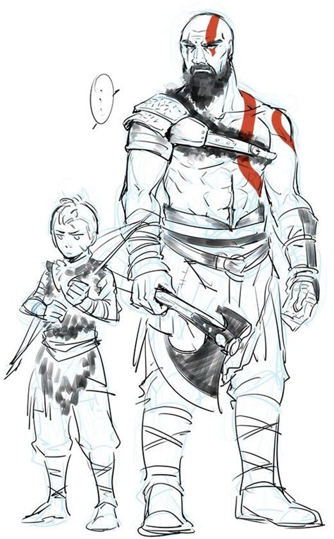 Kratos And Atreus Fanart Anime Nerd Anime Guys Drawing Artwork