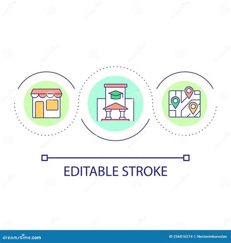 Urban Convenience Loop Concept Icon Stock Vector - Illustration of