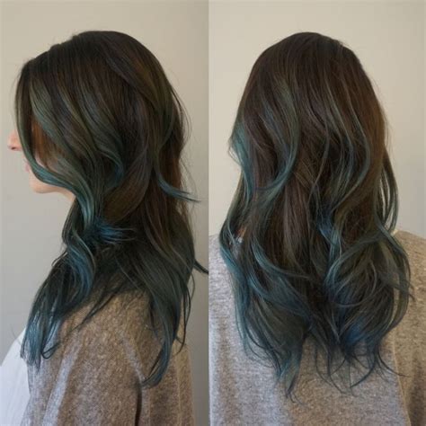 It's not easy but it can be done. brown and blue balayage - Google Search | Hair highlights ...