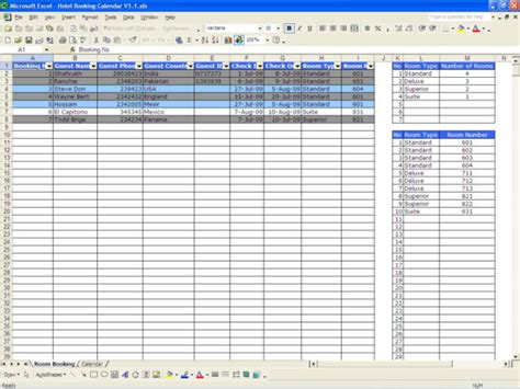 Hotel reservation template exceltemplates org. Hotel Room Occupancy Spreadsheet Google Spreadshee hotel ...
