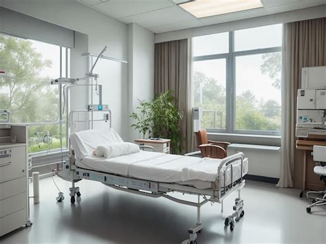 Premium Ai Image Hospital Room Design Background