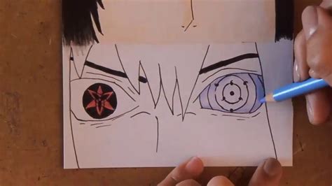 Dibujando Los Ojos Sharingan De Sasuke Youtube
