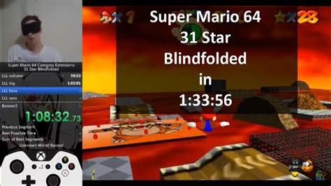 Blindfolded Super Mario 64 31 Star Speedrun In 13356 By Bubzia Youtube