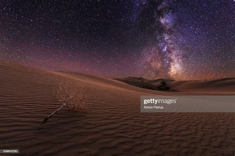 Starry Night In The Desert High Res Stock Photo Getty Images