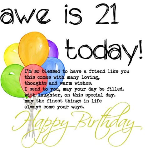 Happy 21st Birthday Wishes Clip Art Library