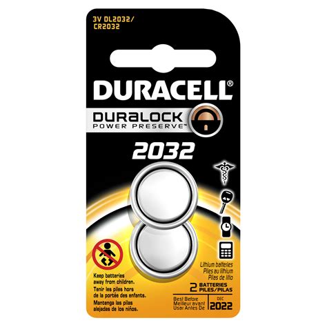 Battery Duracell 2032 Button Cell 2 Pack Skout Office Supplies