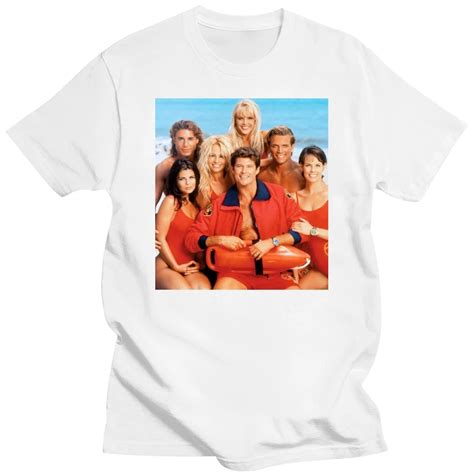 Mens Baywatch T Shirts Baywatch Lifeguard T Shirt Cute Male Tee Shirt