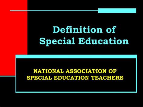 PPT - Definition of Special Education PowerPoint Presentation, free download - ID:829579