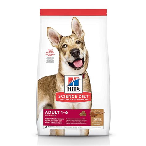 Clinically tested to support memory and learning ability in older dogs. Hill"s Science Diet Adult Lamb Meal & Brown Rice Recipe ...