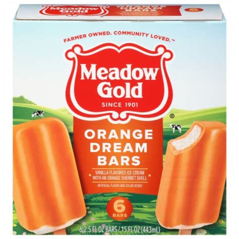 Meadow Gold Orange Dream Ice Cream Bars 6 Ct Ralphs