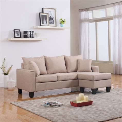 Ainn 74 soft futon sofa bed twin, convertable loveseat sofa couch with cup holder, cushioned folding sleeper sofa bed for living room, bedroom, apartment and small space (dark gray) 5.0 out of 5 stars. Modern Fabric Small Space Sectional Sofa with Reversible Chaise in Light Grey | eBay