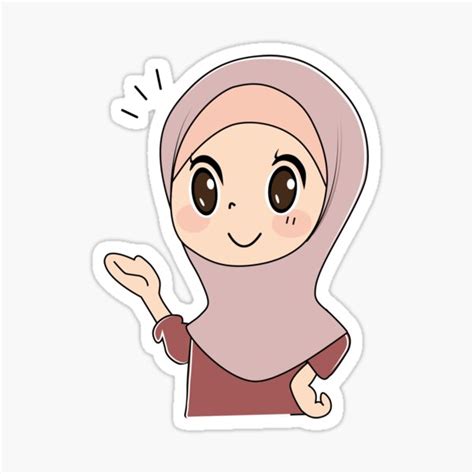 Sticker Hijabi Hijab Islamique Art Islamique Islam Bande Dessinée Hijab Bande