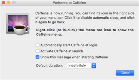 Caffeine is a small utility that prevents your mac computer from sleeping or from displaying the screen saver as long as you keep caffeine enabled. Apps Having Problems Running in macOS Mojave
