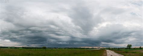 Panorama Of Storm With Little Shelf Cloud Poland 2021 Michał