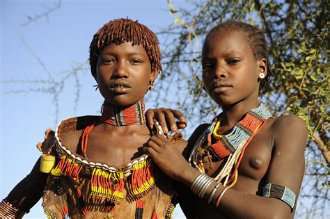 Ethiopia Omo Valley Young Woman From The Hamer Tribe A Photo On