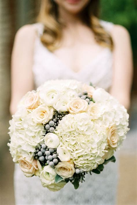 White And Gray Bridal Bouquet