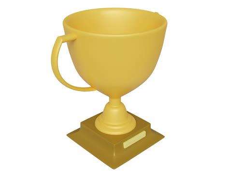 Golden Award Cup 3d Render 16653903 Png