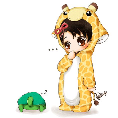 Baby Giraffe Donghae Fanart Chibi Kawaii Chibi Anime Chibi