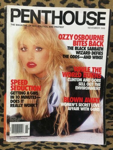 Penthouse Magazine November 1998 Very Good Ozzy Osbourne Ebay