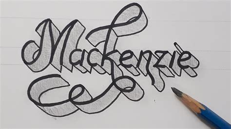 3d Drawing Name Mackenzie Easy How To Draw Calligraphy For Beginners